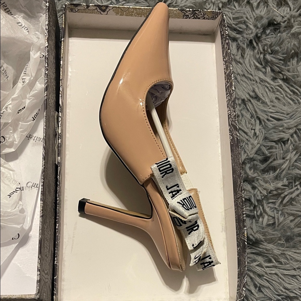 Dior Nude Heels with Signature Strap